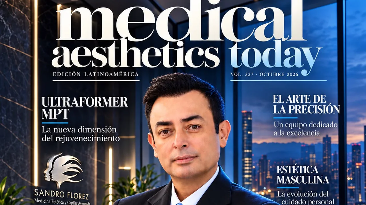 Sandro Florez en la portada de Medical Aesthetics Today: el cirujano que apuesta por el lifting facial sin bisturí